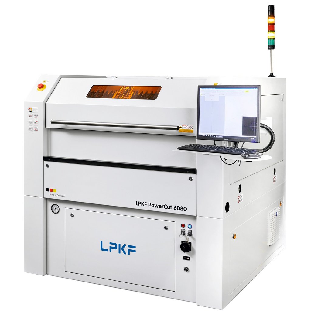 Sistema laser LPKF PowerCut 6080 per il taglio di parti in metallo e ceramica